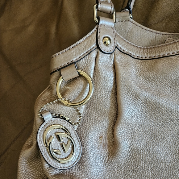 NDS Women's Gucci Beige Leather Luxury Satchel Handbag (EXCELLENT) - Picture 16 of 16